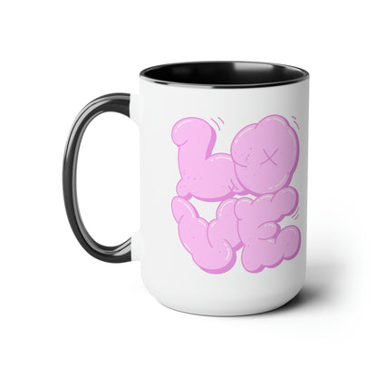 "Love" Two-Tone Coffee Mug