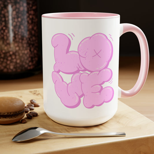 "Love" Two-Tone Coffee Mug